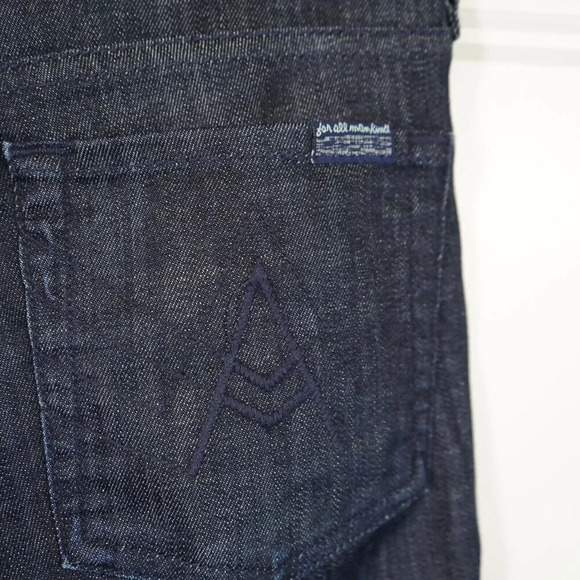 7 FOR ALL MANKIND A Pocket “The Lexie” Womens Size 30P Bootcut Blue Jeans - Picture 4 of 7